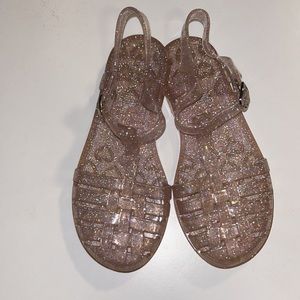 Pink glitter jellies